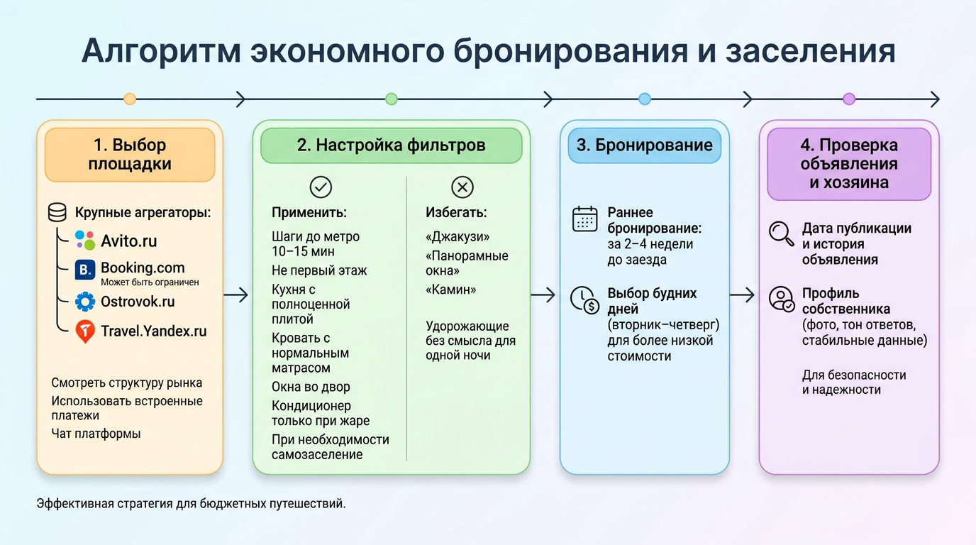 Алгоритм экономного бронирования и заселения